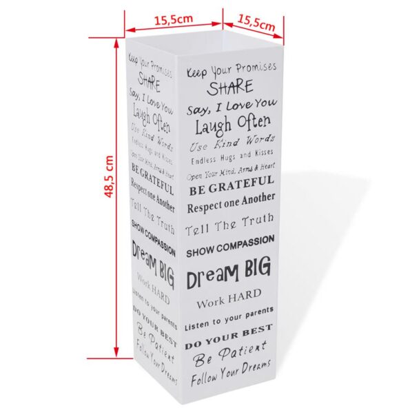 VXL8718475954705_g_en_hd_4.jpg Biely hranatý stojan na dáždniky a palice na prechádzku 48,5 cm – Obrázok 5