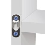 Plávajúca nástenná polička s 8 priehradkami biela – Obrázok 5