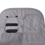 Oceľový kočík pre dvojičky vidaXL, čierny a šedý – Obrázok 12