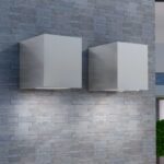 vidaXL Vonkajšie nástenné svietidlá v tvare kocky, 2 ks