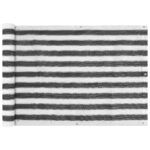 vidaXL Tieniaca plachta na balkón z HDPE, 75x400 cm, antracitová a biela