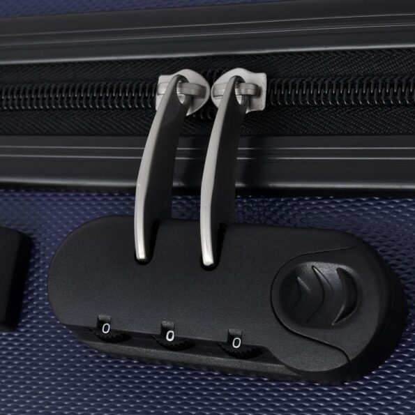 vidaXL Sada 3 škrupinových kufrov s kolieskami, modrá 45,5/55/66 cm – Obrázok 2