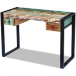 vidaXL Písací stôl, recyklovaný masív – Obrázok 4