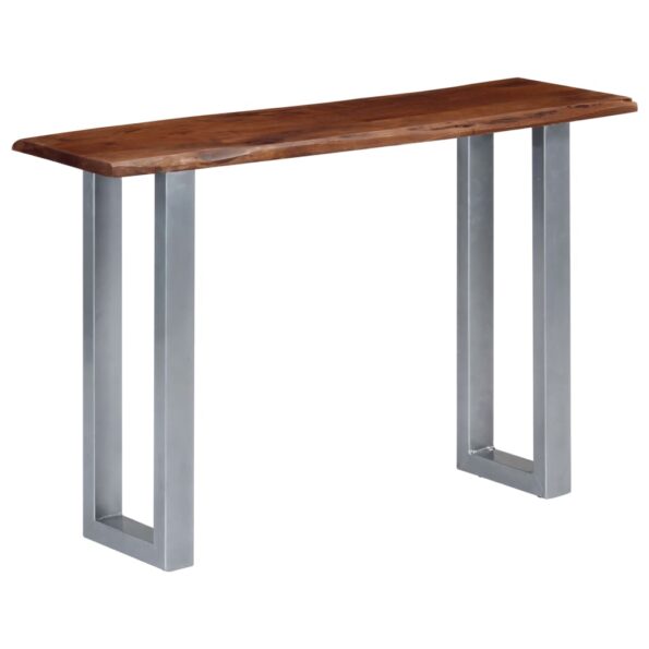 VXL8719883550121_g_en_hd_7.jpg vidaXL Konzolový stolík z akáciového dreva a železa 115x35x76 cm – Obrázok 8