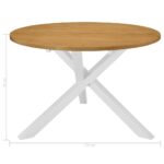 vidaXL Jedálenský stôl, biely 120x75 cm, MDF – Obrázok 4