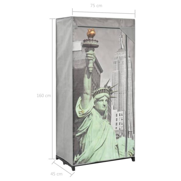 vidaXL Šatník dizajn mesta New York 75x45x160 cm látkový – Obrázok 8