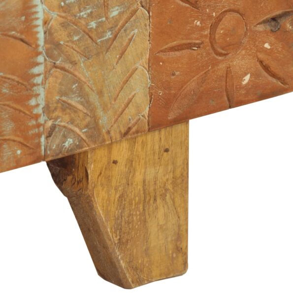 vidaXL Ručne vyrezávaná TV skrinka 120x30x40 cm, recyklovaný masív – Obrázok 7