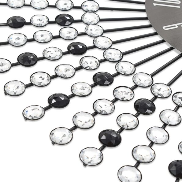 vidaXL Nástenné hodiny čierne 43 cm kovové – Obrázok 6