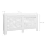 vidaXL Kryt na radiátor, biely 172x19x81,5 cm, MDF – Obrázok 7