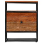 vidaXL Nočný stolík 40x30x50 cm, recyklovaný masív a oceľ – Obrázok 5