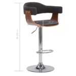 vidaXL Barové stoličky 2 ks sivé ohýbané drevo a látka – Obrázok 9