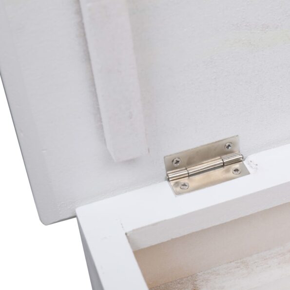 vidaXL Skrinka na topánky, biela 50x28x98 cm, drevo paulovnie – Obrázok 7