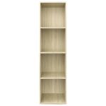 vidaXL Knižnica/TV skrinka, dub sonoma 36x30x143 cm, kompozitné drevo – Obrázok 6
