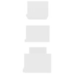 vidaXL Nástenné police 3 ks, biele, kompozitné drevo – Obrázok 5