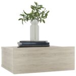vidaXL Nástenný nočný stolík, dub somoma 40x30x15 cm, kompozitné drevo – Obrázok 3