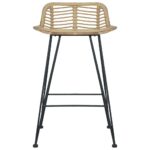 vidaXL Barové stoličky 2 ks, prírodné, ratan – Obrázok 3