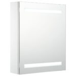 vidaXL Kúpeľňová skrinka s LED a zrkadlom 50x13,5x60 cm – Obrázok 2