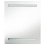 vidaXL Kúpeľňová skrinka s LED a zrkadlom 50x13,5x60 cm – Obrázok 4