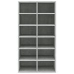 vidaXL Regál na topánky, betónovo sivý 54x34x100,5cm, kompozitné drevo – Obrázok 4