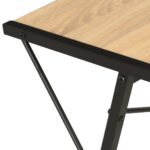 vidaXL Stôl s poličkami, čierna a dubová farba 116x50x93 cm – Obrázok 6