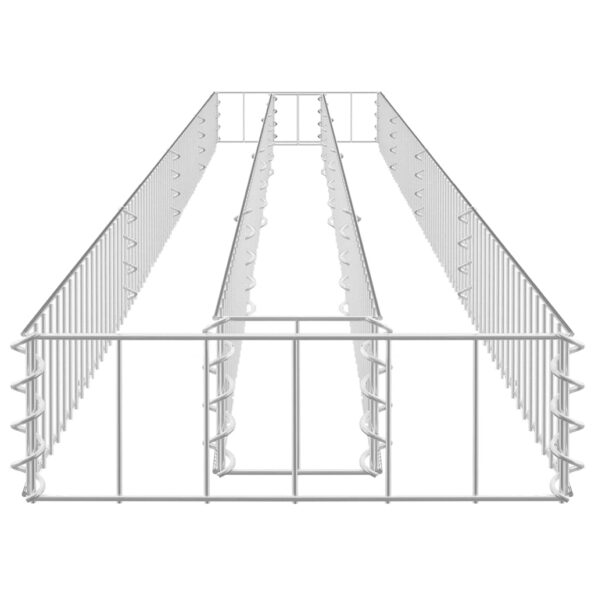 vidaXL Gabiónový vyvýšený záhon pozinkovaná oceľ 360x30x10 cm – Obrázok 5