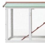 vidaXL Veľká vonkajšia králikáreň, hnedo biela 145x45x84 cm, drevo – Obrázok 4