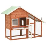 vidaXL Králikáreň 140x63x120 cm jedľové drevo – Obrázok 2