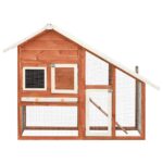 vidaXL Králikáreň 140x63x120 cm jedľové drevo – Obrázok 3