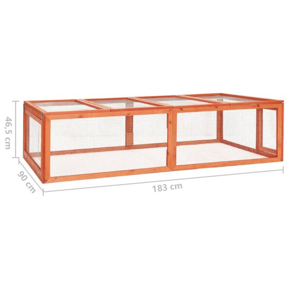 vidaXL Králikáreň 183x90x46,5 cm masívne jedľové drevo – Obrázok 7