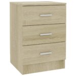vidaXL Nočné stolíky 2 ks, dub sonoma 38x35x56 cm, kompozitné drevo – Obrázok 4
