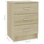 vidaXL Nočné stolíky 2 ks, dub sonoma 38x35x56 cm, kompozitné drevo – Obrázok 7