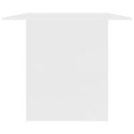 vidaXL Jedálenský stôl biely 180x90x76 cm drevotrieska – Obrázok 5