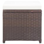 vidaXL Záhradné sedadlá 2 ks s podložkami polyratan hnedé – Obrázok 5