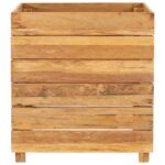 vidaXL Vyvýšený záhon 50x40x55 cm, tíkový masív a oceľ – Obrázok 3