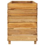 vidaXL Vyvýšený záhon 150x40x55 cm, tíkový masív a oceľ – Obrázok 4
