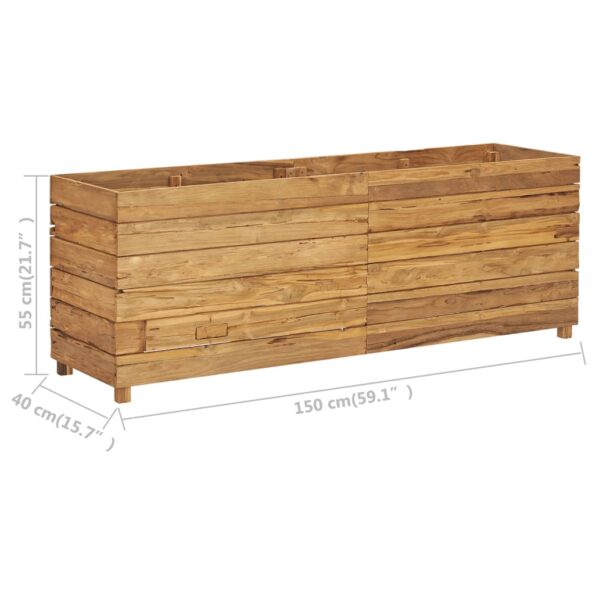 VXL8719883760735_g_en_hd_8.jpg vidaXL Vyvýšený záhon 150x40x55 cm, tíkový masív a oceľ – Obrázok 9