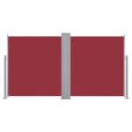 vidaXL Zaťahovacia bočná markíza, červená 140x600 cm – Obrázok 5