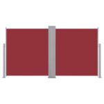 vidaXL Zaťahovacia bočná markíza 170x600 cm, červená – Obrázok 2