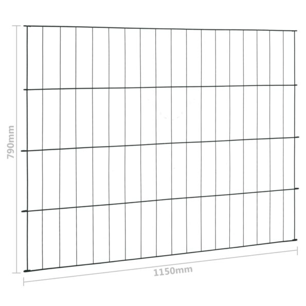vidaXL Záhradný plot 115x79 cm, zelený – Obrázok 7