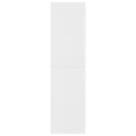 vidaXL Knižnica/deliaca stena, biela 155x24x160 cm, kompozitné drevo – Obrázok 5