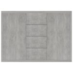 vidaXL Komoda, betónovo sivá 88x30x65 cm, kompozitné drevo – Obrázok 4