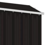 vidaXL Záhradná kôlňa na palivové drevo hnedá 245x98x159 cm pozinkovaná oceľ – Obrázok 6