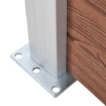 vidaXL Záhradný plot, WPC 175x186 cm, hnedý – Obrázok 6