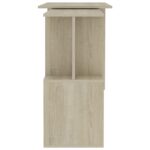 vidaXL Rohový stôl, dub sonoma200x50x76 cm, kompozitné drevo – Obrázok 6