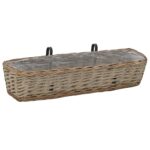 vidaXL Balkónový kvetináč 2 ks, prútie s vložkou z PE 80 cm – Obrázok 2