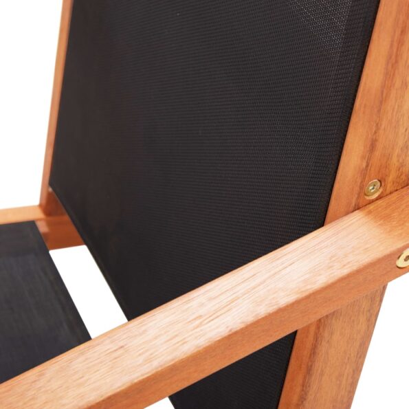 vidaXL Záhradné kreslo s podnožkou eukalyptový masív a textilén – Obrázok 6