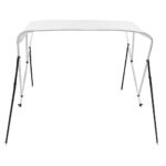 vidaXL Strieška Bimini s 3 oblúkmi, biela 183x140x137 cm – Obrázok 5