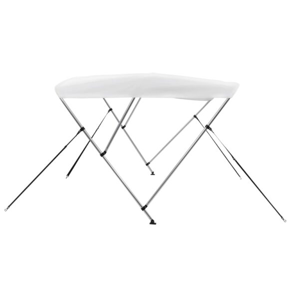 vidaXL Strieška Bimini s 3 oblúkmi, biela 183x140x137 cm – Obrázok 7