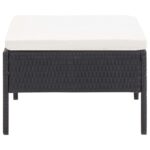 vidaXL 3-dielna záhradná sedacia súprava s vankúšmi polyratanová čierna – Obrázok 11