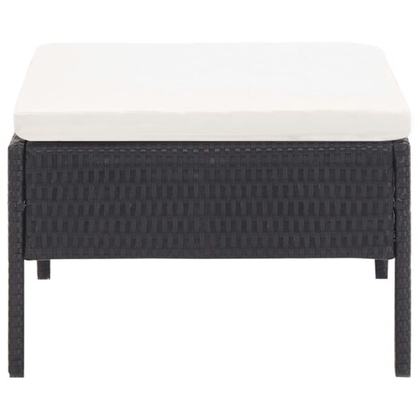 vidaXL 3-dielna záhradná sedacia súprava s vankúšmi polyratanová čierna – Obrázok 11